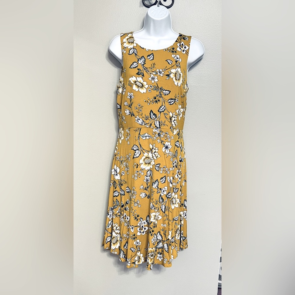 LOFT New with Tags  Mustard Yellow Midi sleeveless Sundress Size S